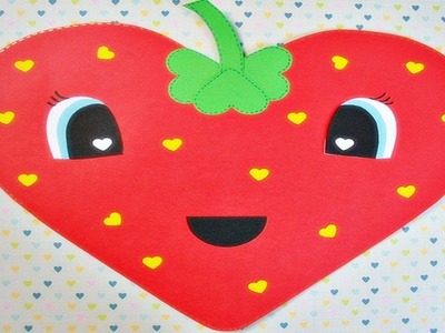 Basteln: DIY Kawaii-Erdbeere. Kawaii Strawberrie. ganz einfache Anleitung