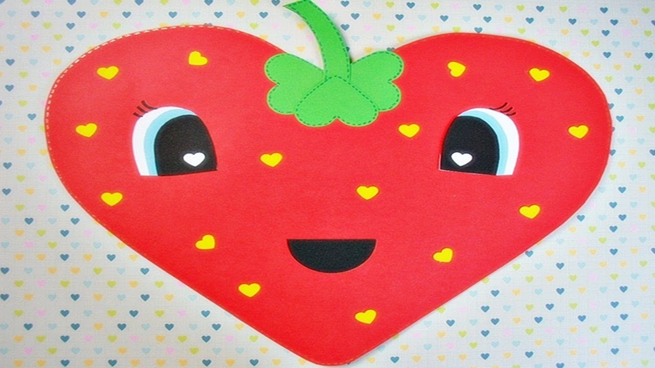 Basteln: DIY Kawaii-Erdbeere. Kawaii Strawberrie. ganz einfache Anleitung