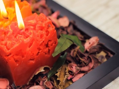 DIY Kerzen Selber Machen mit Eis für den Herbst