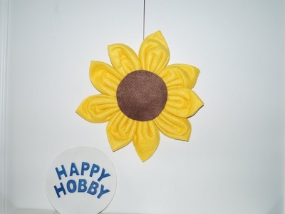 Sonnenblume aus Fleecedecke nähen, Sommer DIY