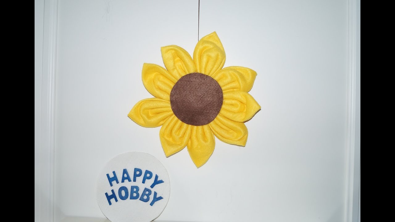 Sonnenblume aus Fleecedecke nähen, Sommer DIY