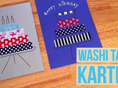 Washi Tape Karte I DIY Cards I Geburtstagskarte