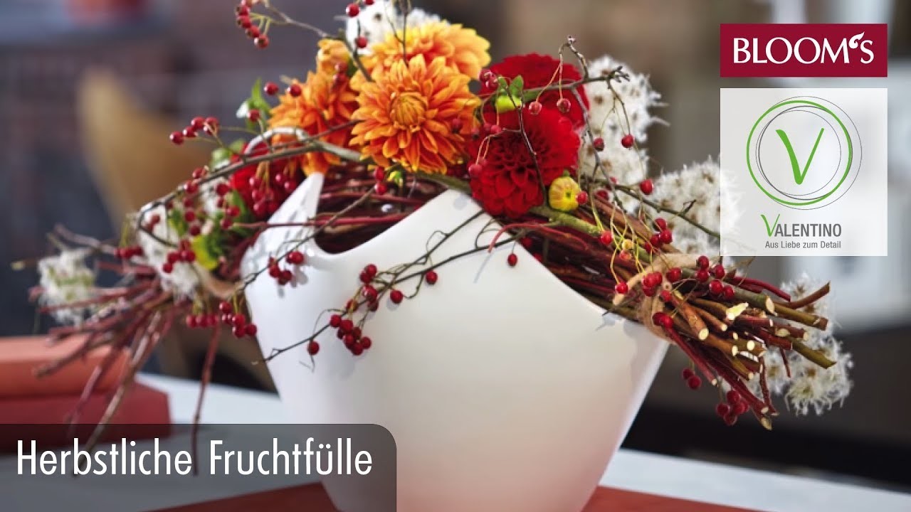 Blütenschale | DIY Herbstdeko | autumn decoration | BLOOM’s Floristik