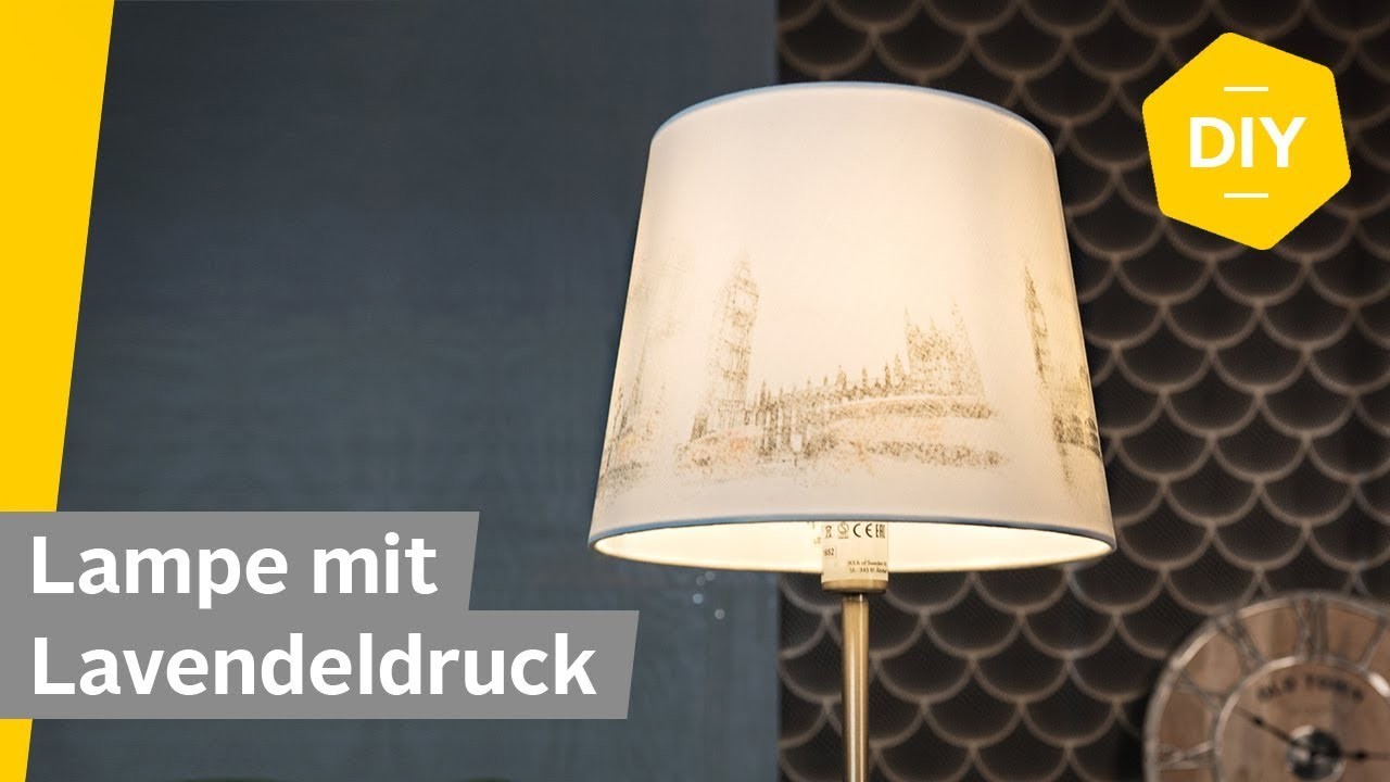 DIY: Lampenschirm mit Lavendeldruck verschönern | Roombeez – powered by OTTO