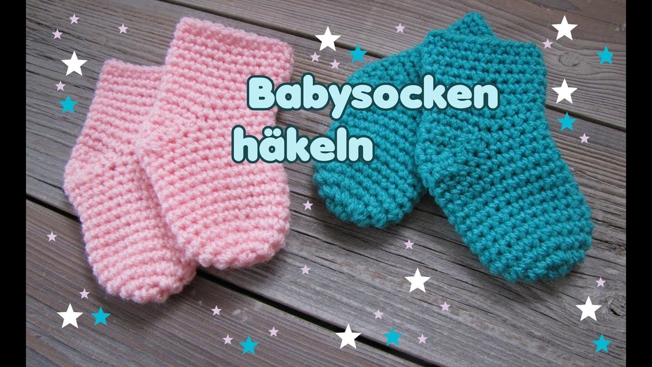 Babysocken, Socken häkeln - sehr einfach