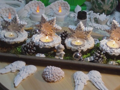 Beton giessen - Schneesterne als Teelichthalter für den Advent