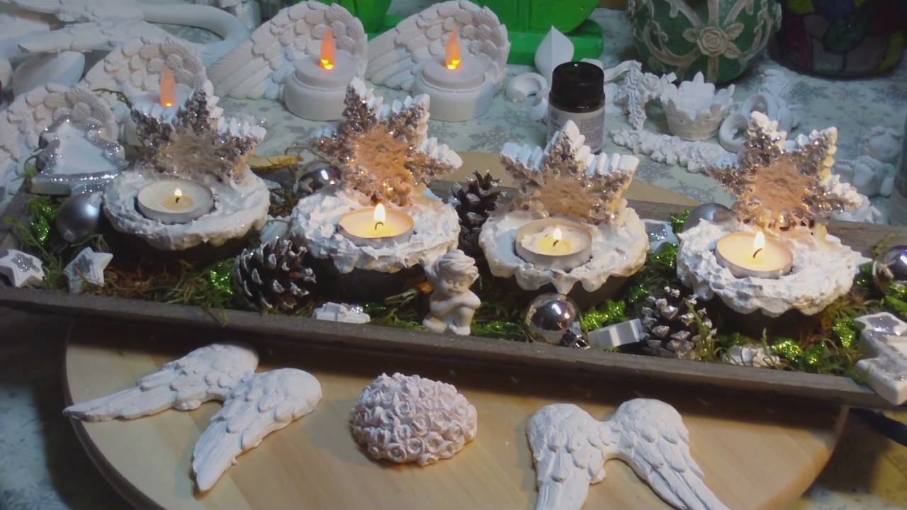 Beton giessen - Schneesterne als Teelichthalter für den Advent