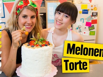 Wassermelonen-Torte. Melone im Tarnanzug. #yumtamtam