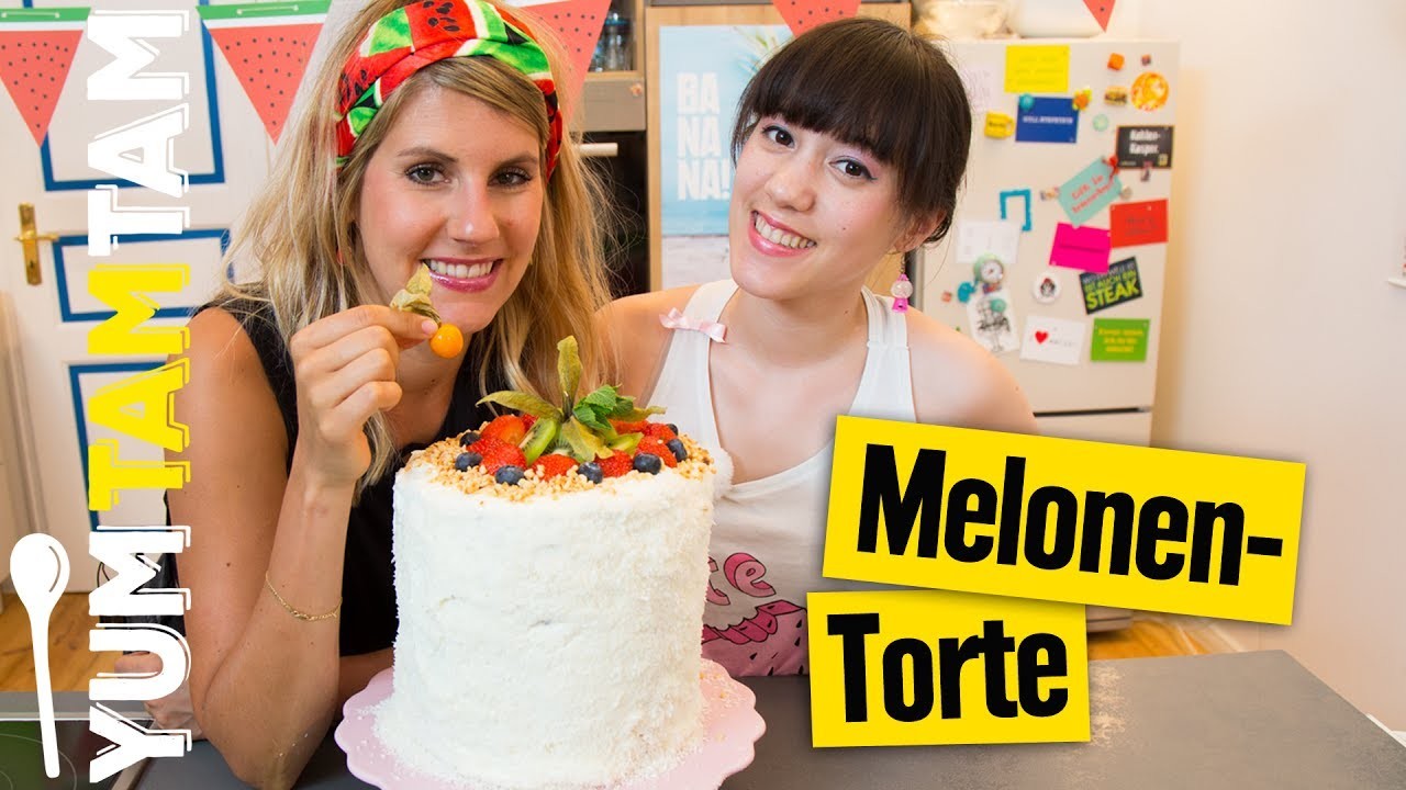Wassermelonen-Torte. Melone im Tarnanzug. #yumtamtam