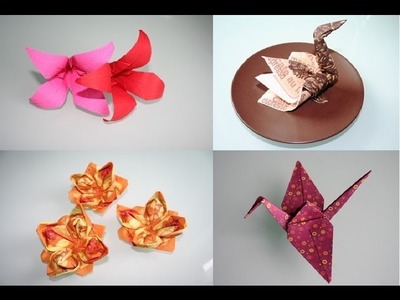 Meine Tutorials. My tutorials. Origami and napkin - fold