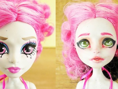 Doll Repaint Monster High Gesicht schminken | Ein neues Gesicht für Rochelle Goyle | DIY Kids Club
