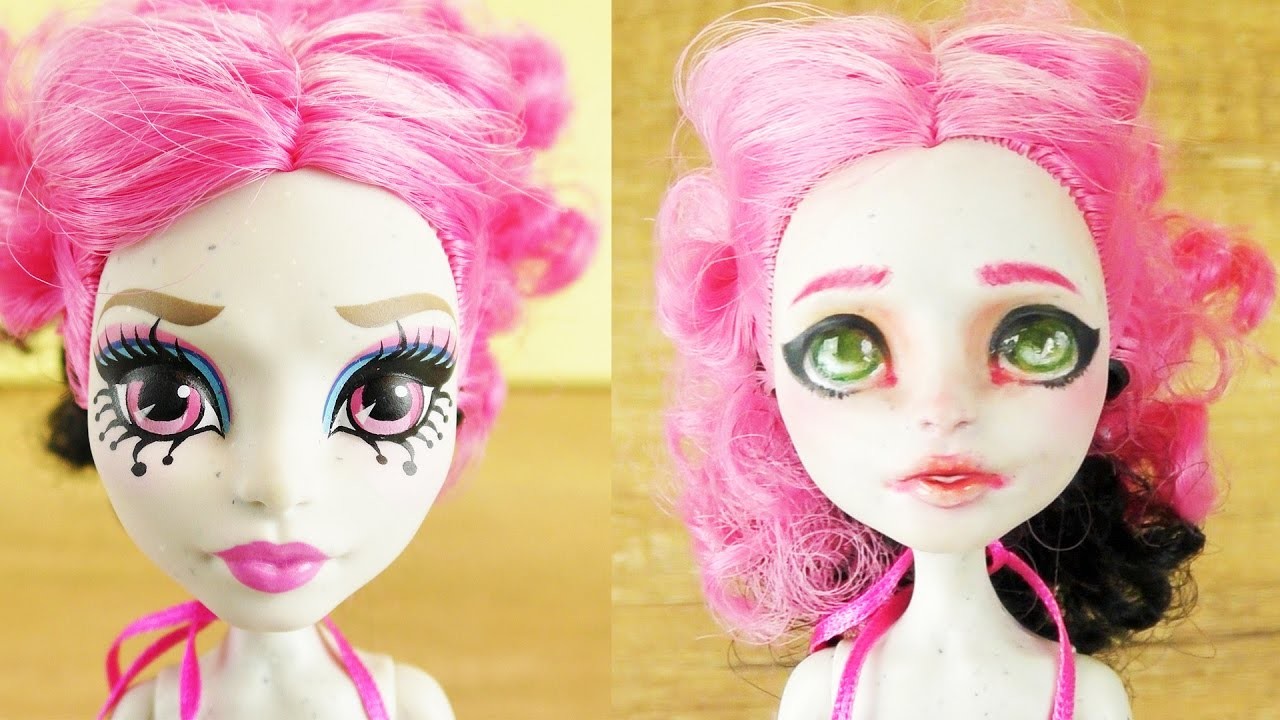 Doll Repaint Monster High Gesicht schminken | Ein neues Gesicht für Rochelle Goyle | DIY Kids Club