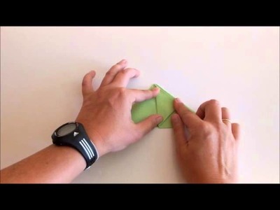Ein Frosch aus Papier gefaltet - Origami