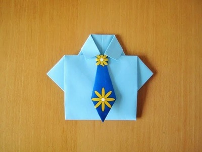 Origami. Hemd aus Papier selber falten