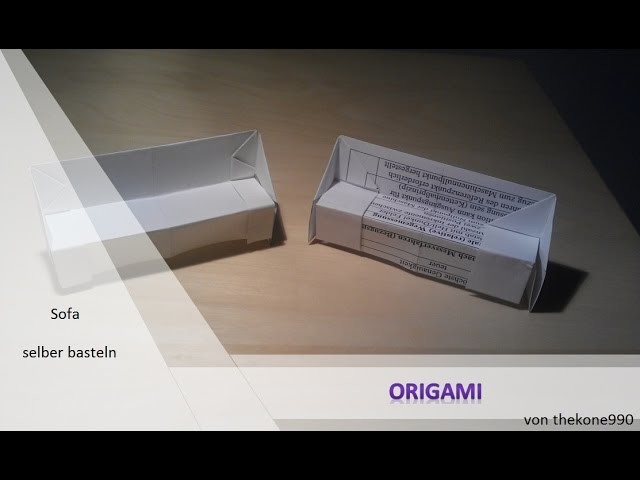 Tutorial Origami - Faltanleitung Sofa