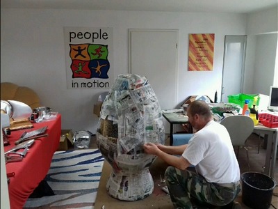 Pappmache Vase Teil 10