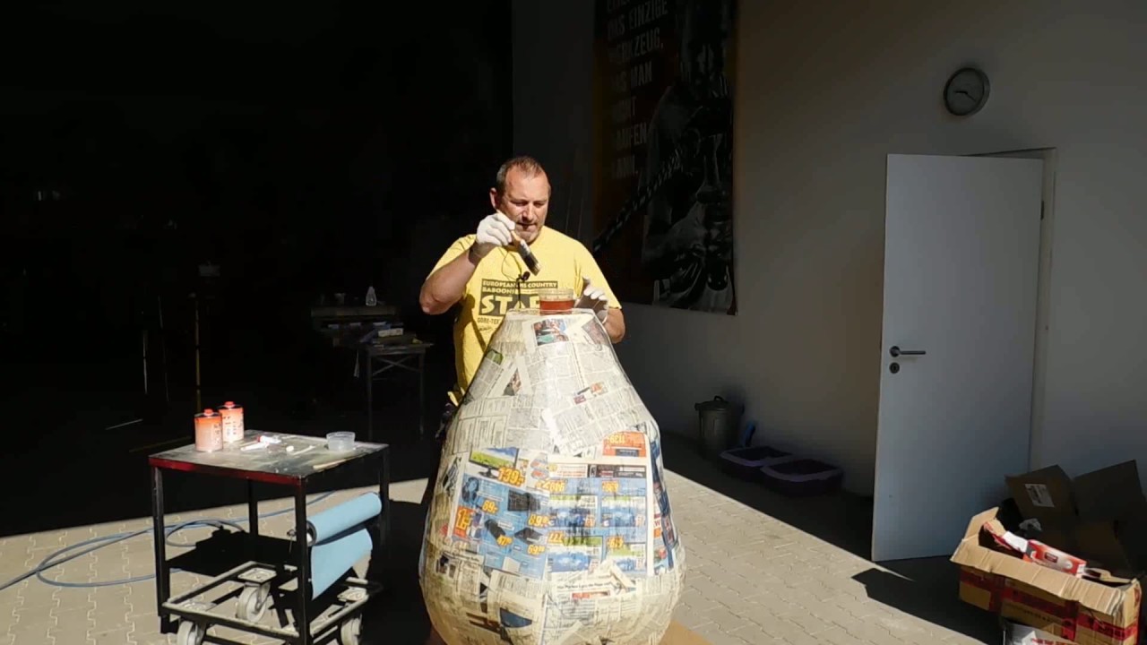 Pappmache Vase Teil 11