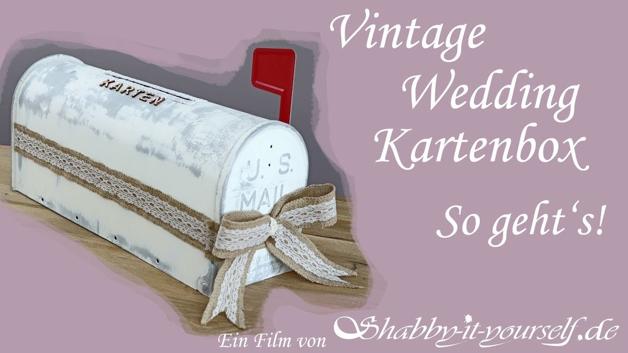DIY Vintage Wedding US Mailbox als Karten-Box