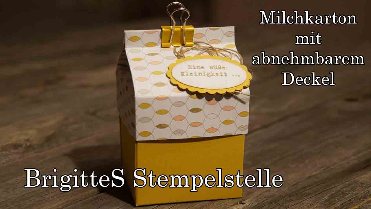 Milchkarton mit abnehmbarem Deckel