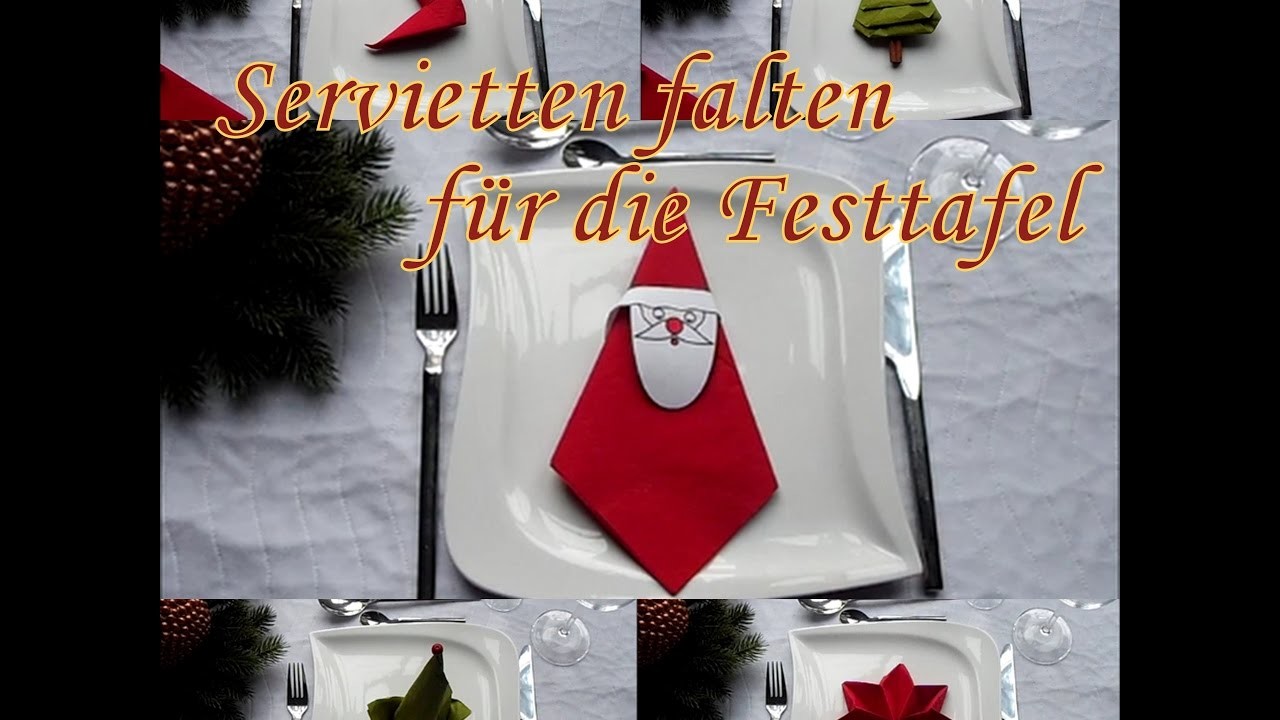Servietten falten zu Weihnachten für die Festtafel | Fafolia