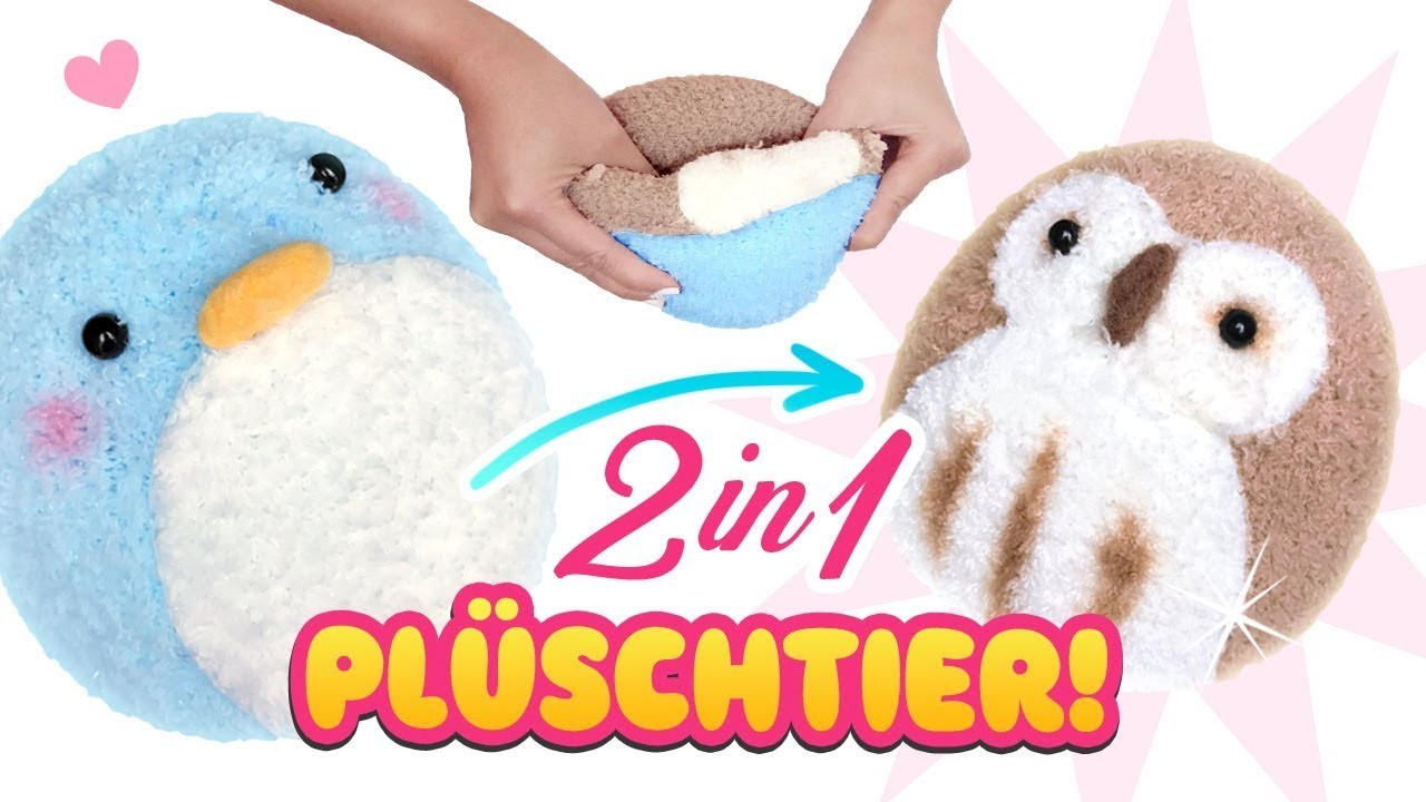 DIY 2 in 1 PLÜSCHTIER!!! ???? Stofftier aus Socken! Einfach Spielzeug selber machen Anleitung Deutsch