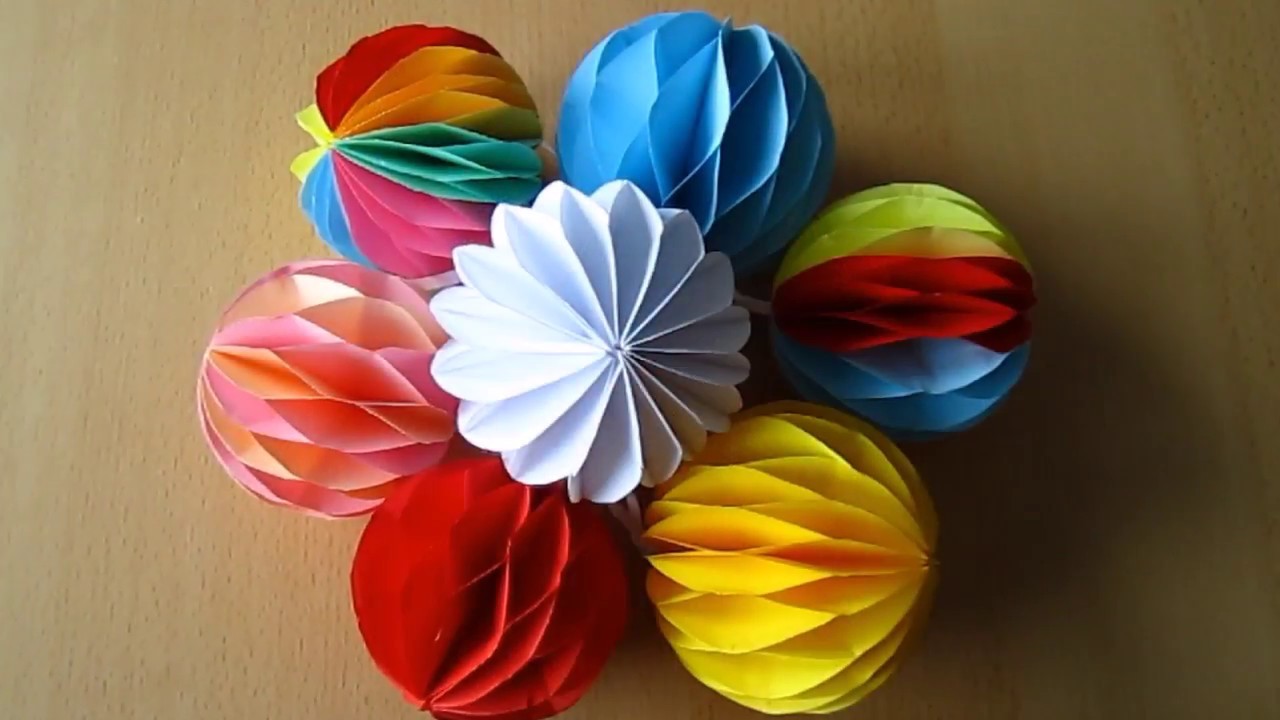 DIY: Deko-Kugel aus Papier. Decoration ball paper