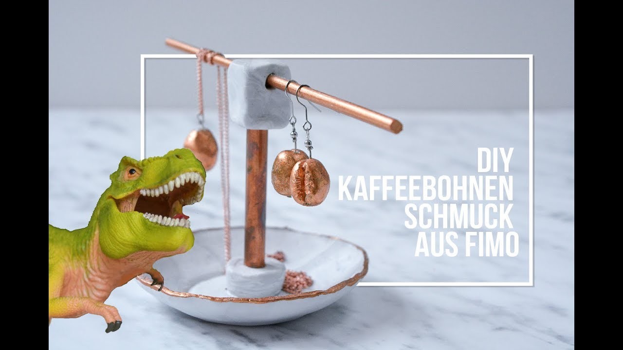Schmuck aus Fimo selber machen | DIY Kaffeebohnen Ohrringe + Kettenanhänger