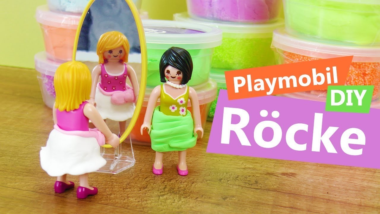 Playmobil Ankleidezimmer | Röcke selber machen für Playmobil Figuren aus Silk Clay | DIY Kids
