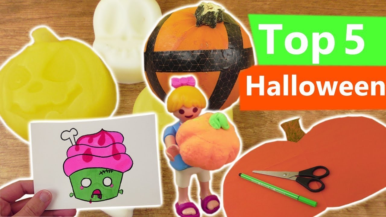 TOP 5 Halloween Ideen | DIY Kürbis | Kawaii Zombie Cupcake | Halloween Deko