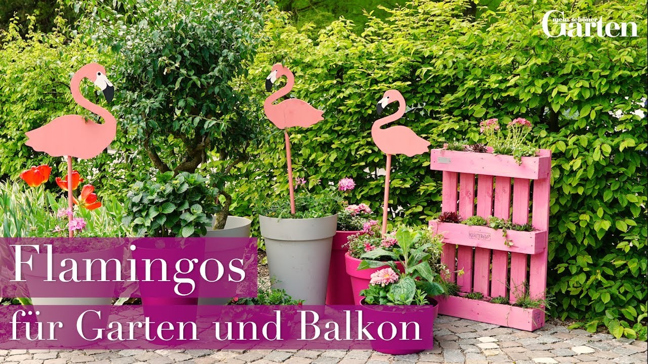 Bastelanleitung: Deko-Flamingos für Garten und Balkon - DIY