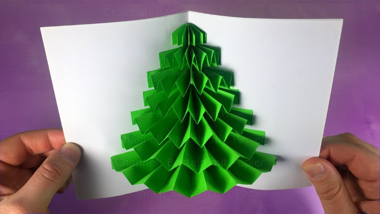 Pop Up Weihnachtskarten basteln mit Papier ???? DIY Geschenke Weihnachten selber machen