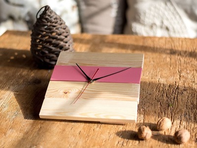 Project Tutorial: Uhr aus Holz basteln. DIY-Idee.
