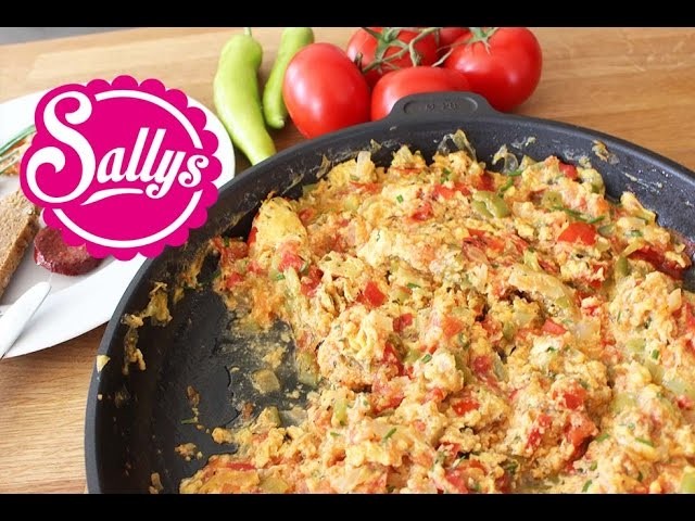 Menemen. türkisches Rührei. Eierspeise. vegetarisch. Sallys Welt