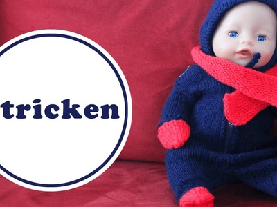 Puppen Overall stricken für Baby Born | kostenlose Anleitung