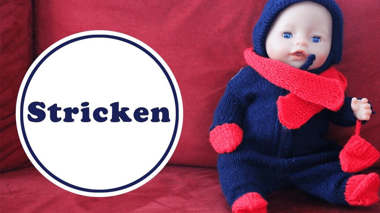 Puppen Overall stricken für Baby Born | kostenlose Anleitung
