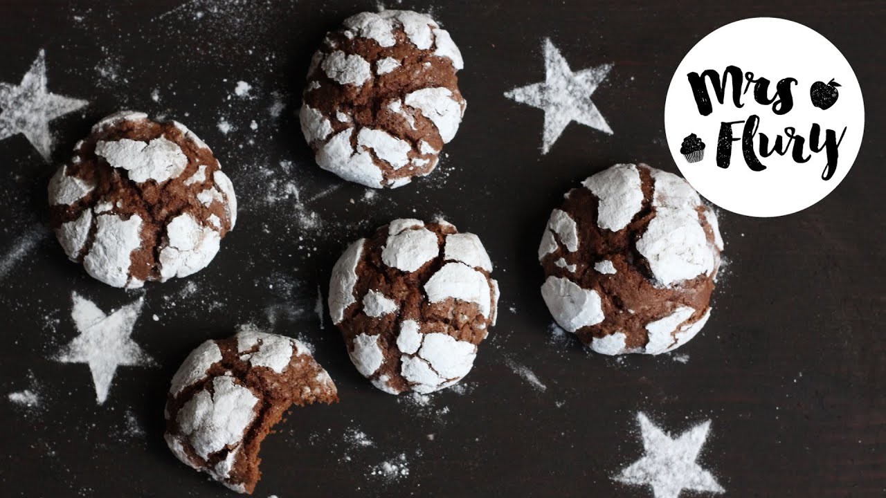 Snowcap Cookies | Amerikanische Schokoladen-Weihnachtskekse | Backen mit Mrs Flury