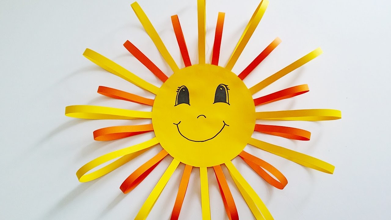 Basteln: Fensterbild "Sonne". DIY. Deko selber machen. Basteln mit Kindern