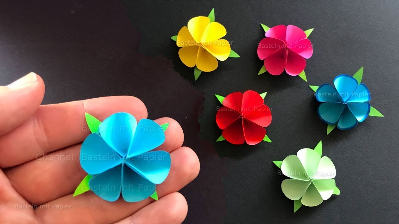 Basteln mit Papier: Blume als Geschenk selber machen ???? Origami ???? Bastelideen zum Muttertag