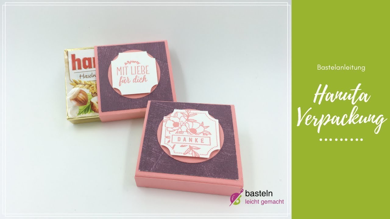 Hanuta Verpackung basteln mit Stampin Up Exquisite Etiketten