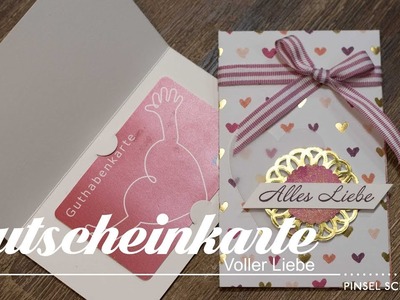 Gutscheinkarte Voller Liebe | Geldgeschenk | Schachtel voller Liebe | Stampin' Up!