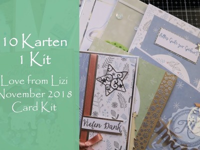10 Karten 1 Kit Love from Lizi November 2018 Card Kit