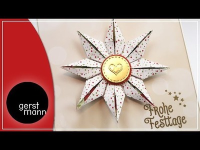 Tutorial deutsch I Origamistern I teabag -folding -star + Karte dazu mit Stampin Up