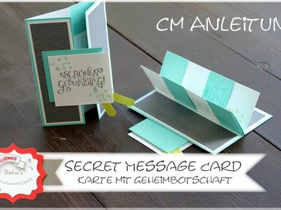 Besondere Kartenform - Secret Message Card - Karte mit Geheimbotschaft - Stampin´Up! - cm Anleitung