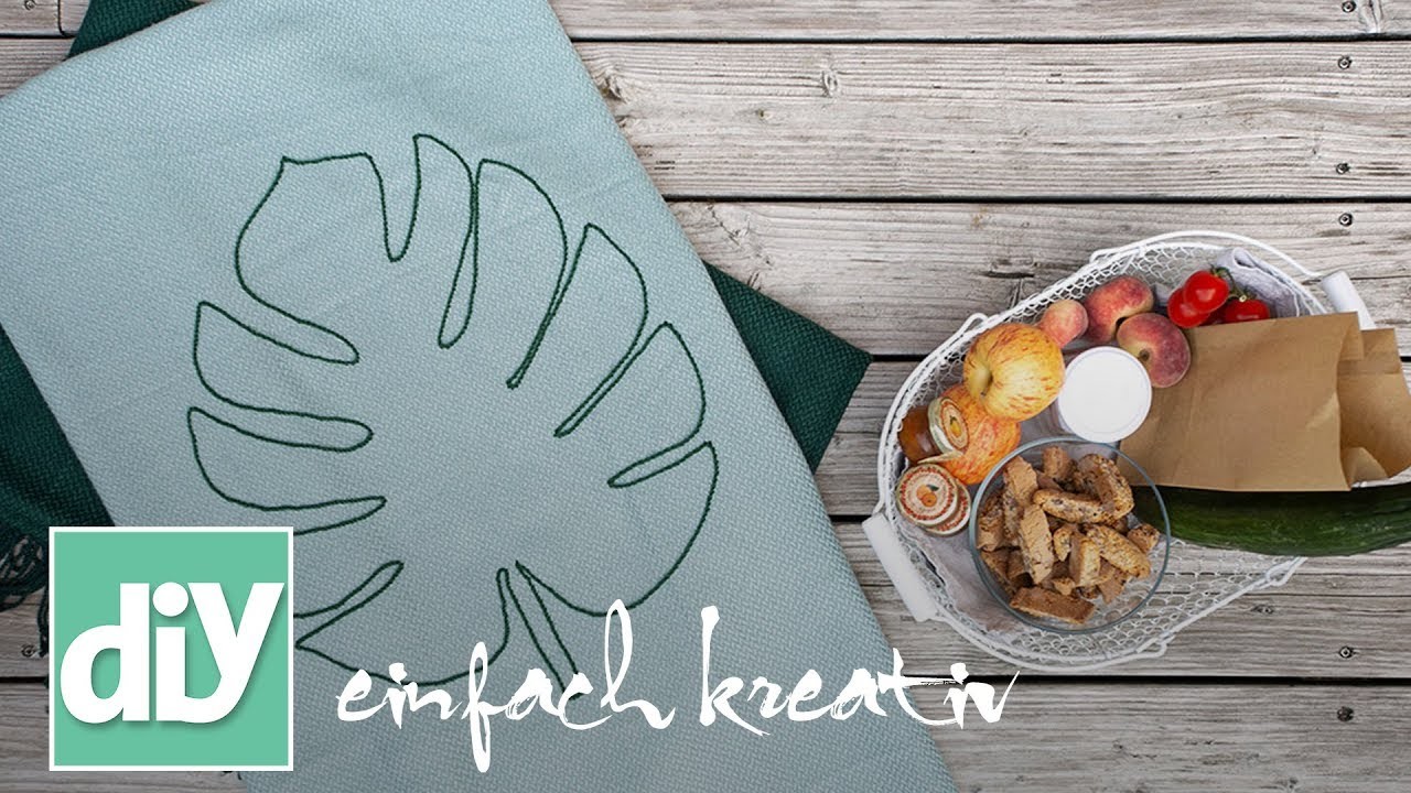 Bestickte Picknickdecke | DIY einfach kreativ