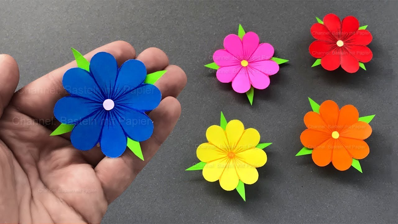 Blumen basteln mit Papier ???? Deko & Geschenke selber machen - Bastelideen mit Origami Papier