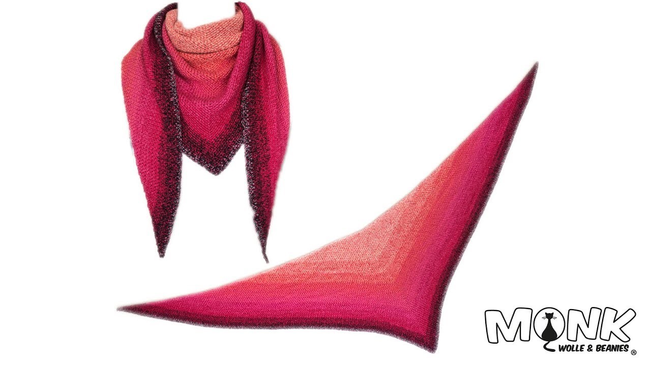 Dreieckstuch häkeln - Mossini - Moss stitch