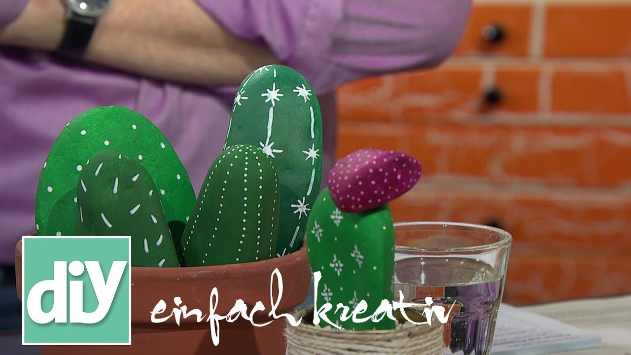 Kaktus aus Fluss-Steinen | DIY einfach kreativ