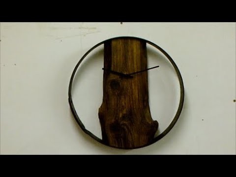 Modern wallclock made out of old wood ( moderne Wanduhr aus altem Holz ) - DIY Tutorial