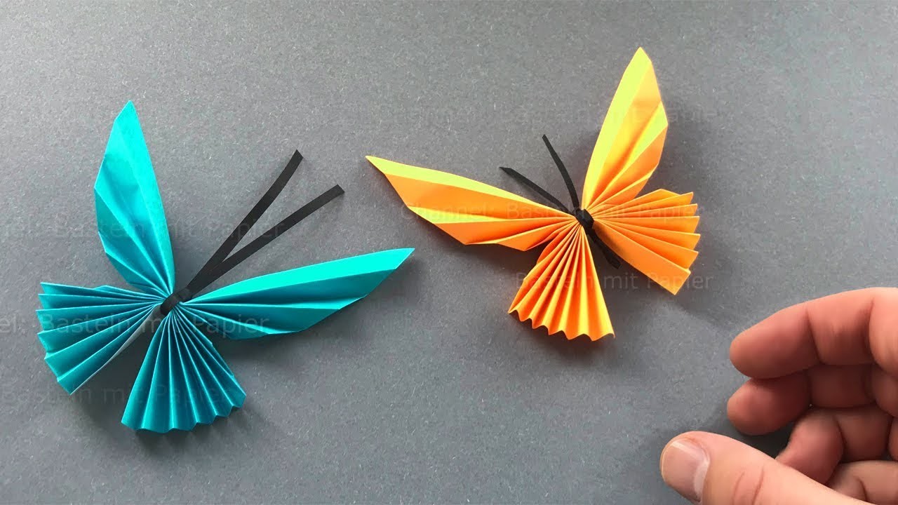 Origami Schmetterling basteln mit Papier ???? Bastelideen für Geschenke & Deko