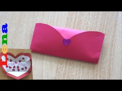 Briefumschlag aus Herz basteln ???? how to make envelope out of heart ???? A Heart for You